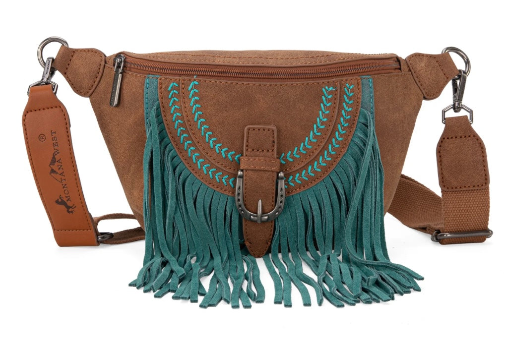 Buckle Fringe Fanny Pack