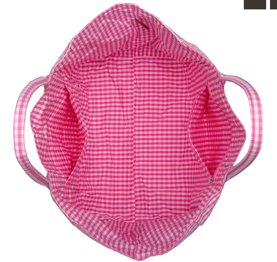 LEE plaid cotton tote