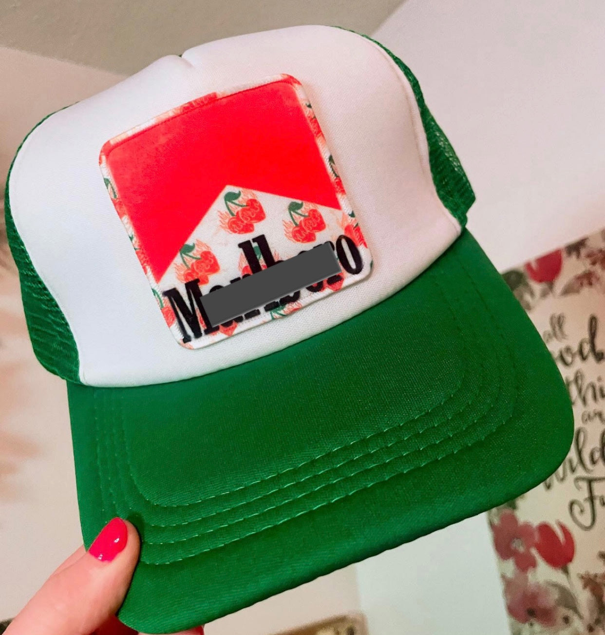 green trucker hat
