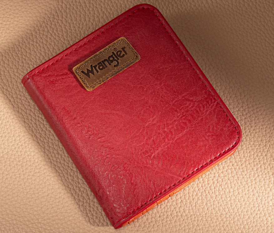 red wrangler bi-fold wallet/card holder