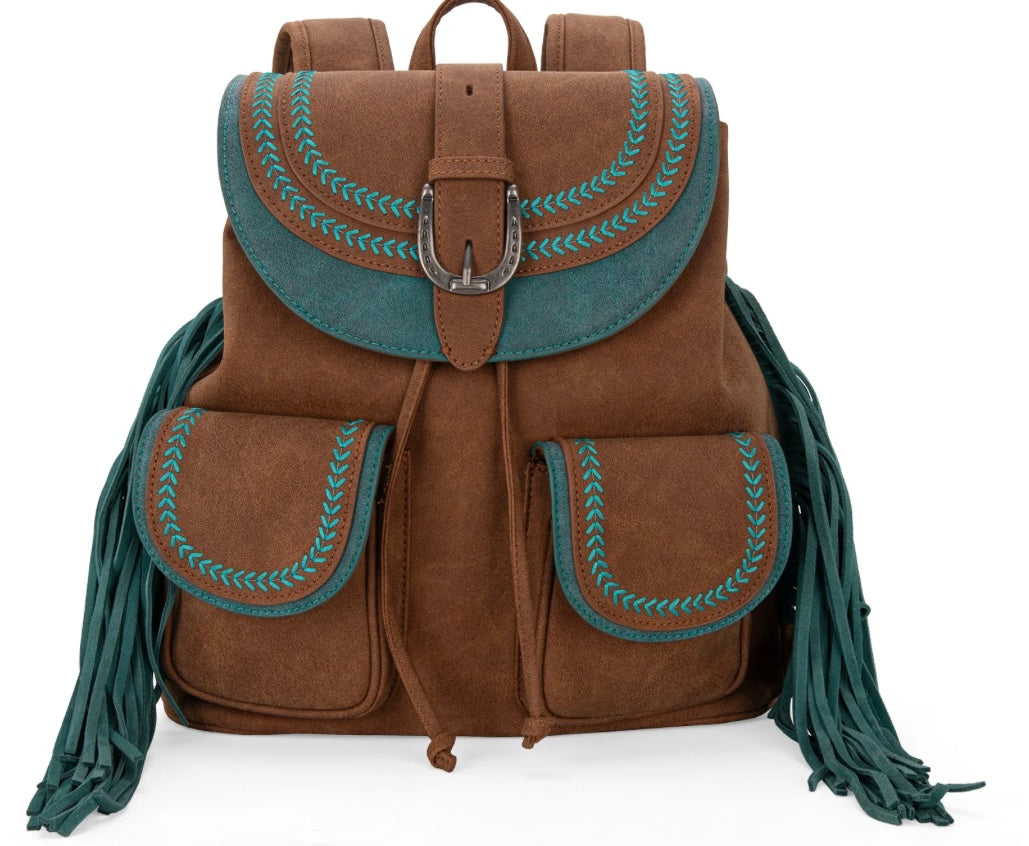 Fringe Buckle Backpack