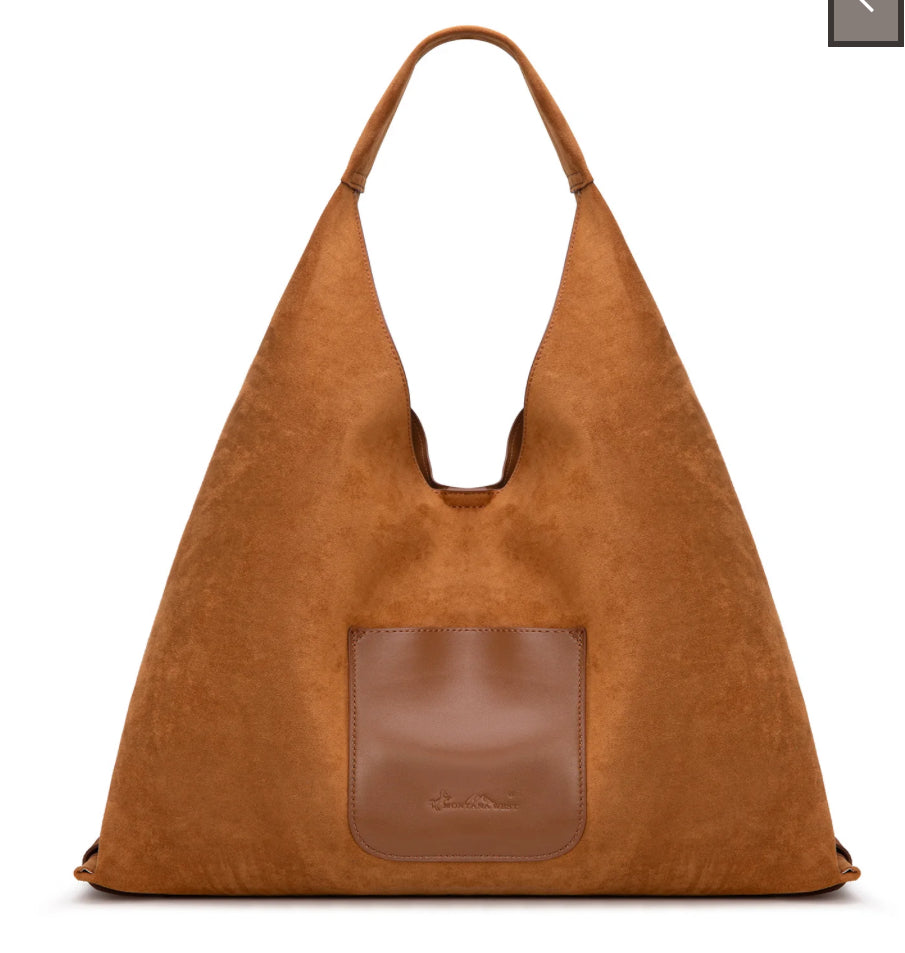 boot stitch coffee hobo bag