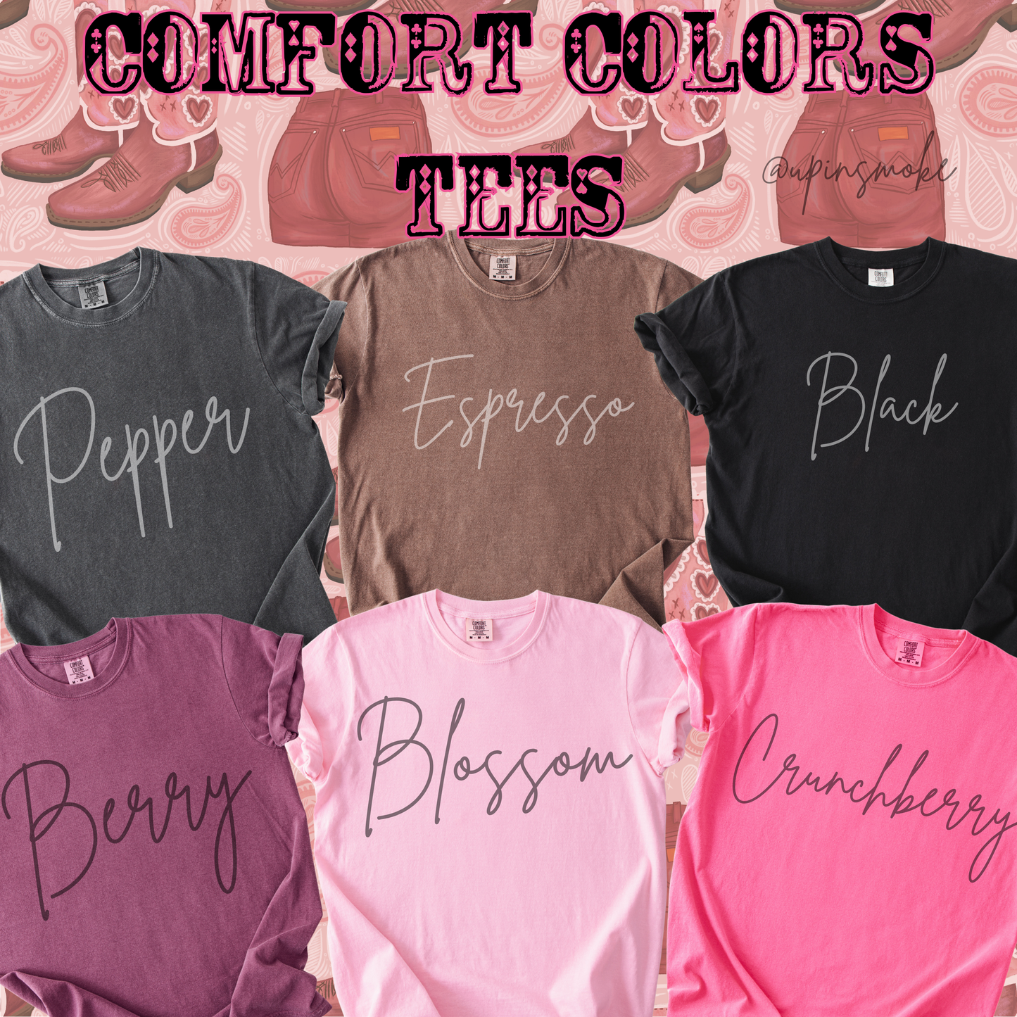 Turquoise Cherries tee