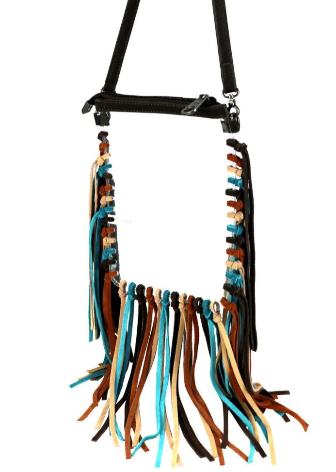 Western Fringe Clear Crossbody