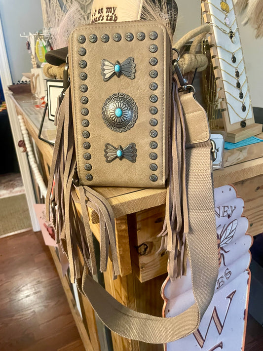Fringe Concho Crossbody