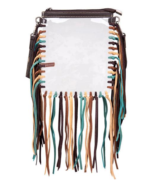 Western Fringe Clear Crossbody