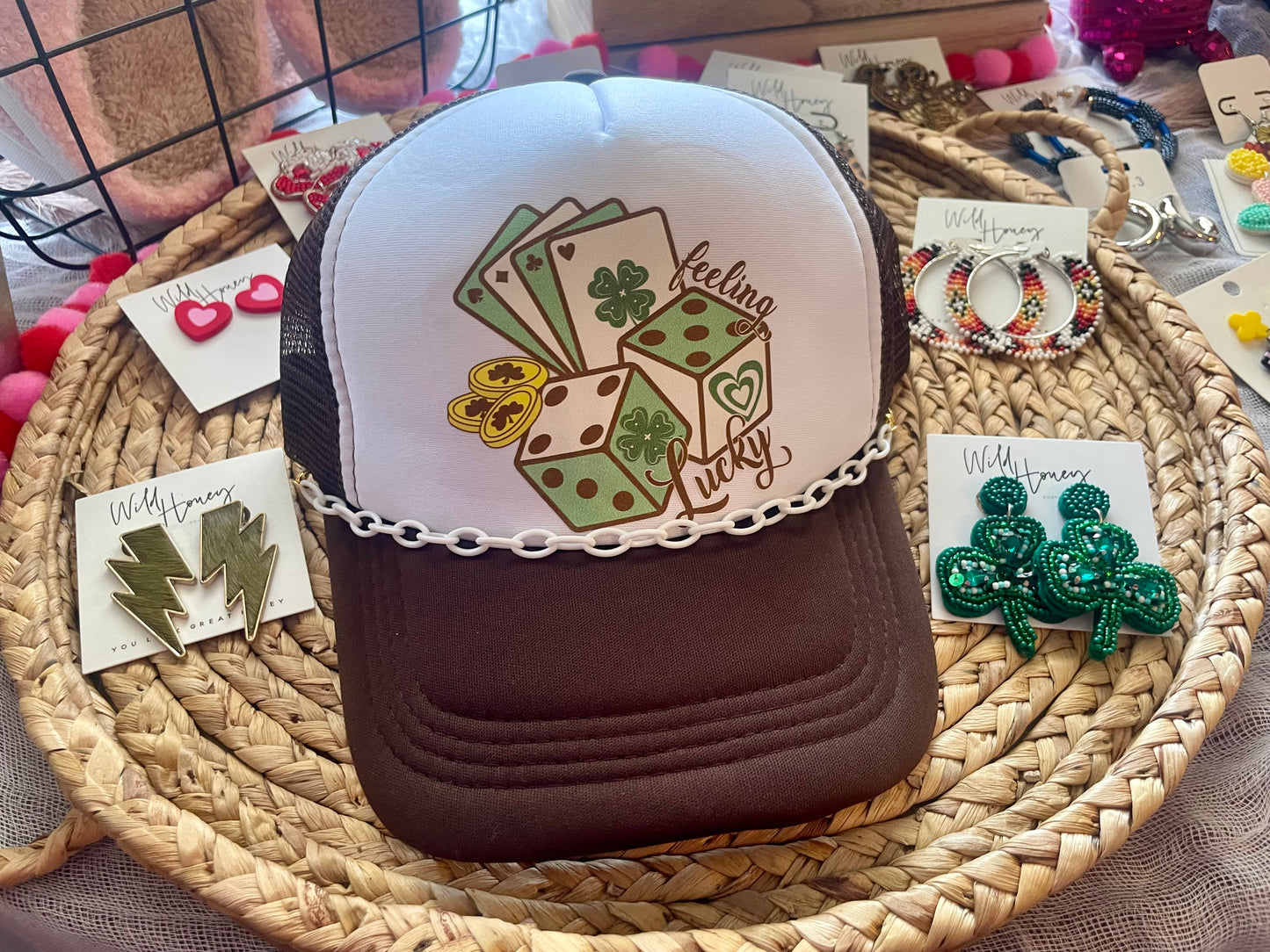 feeling lucky trucker hat