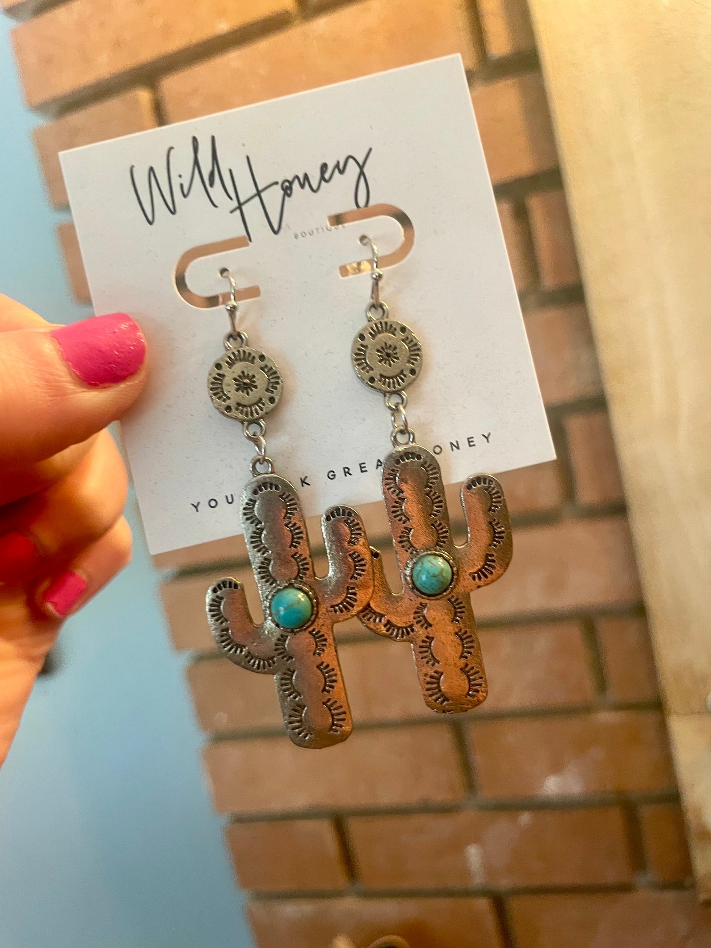 cactus earrings