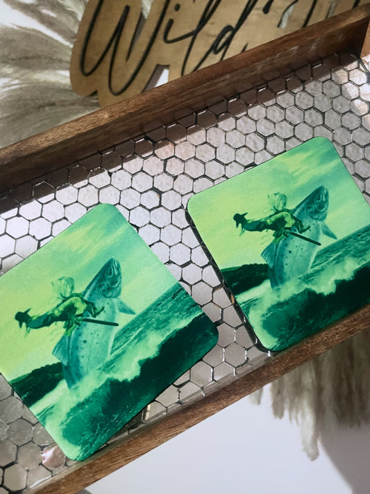 neon fishing coaster