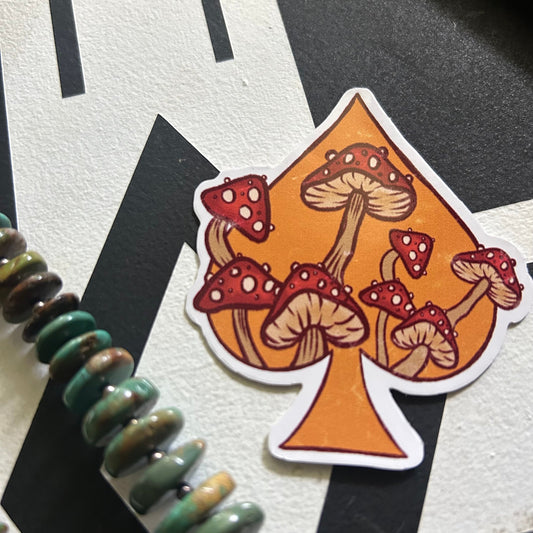Trippy spade sticker