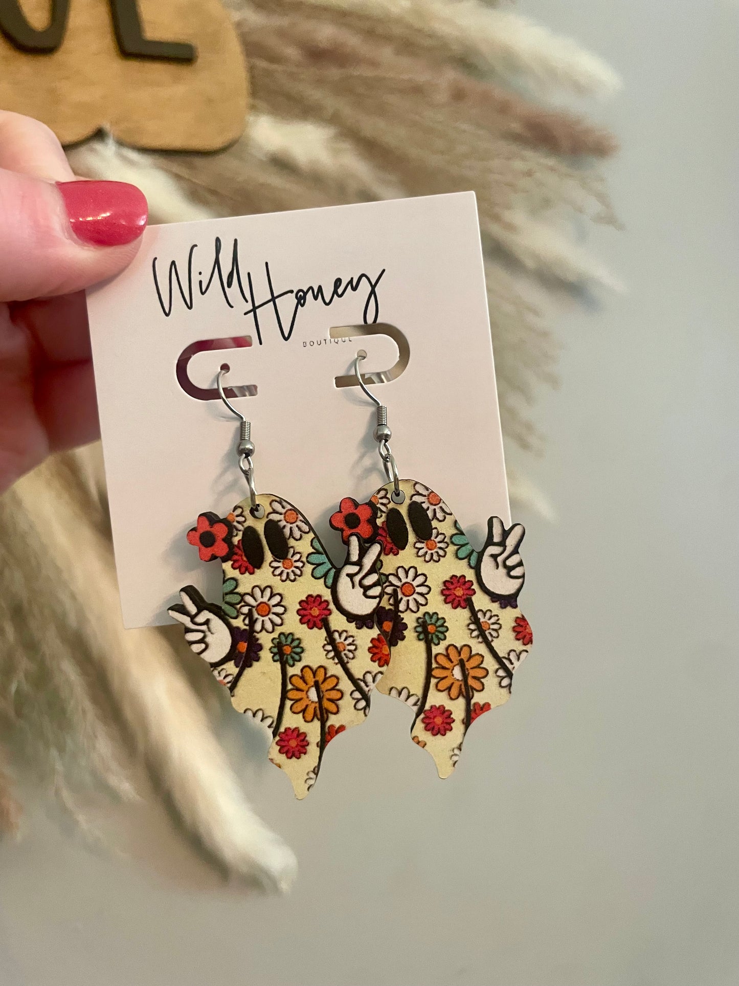 groovy ghost earrings