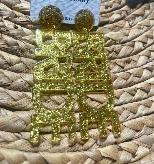 gold & glittered bride