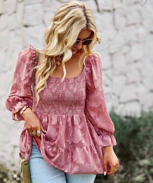 mauve blouse