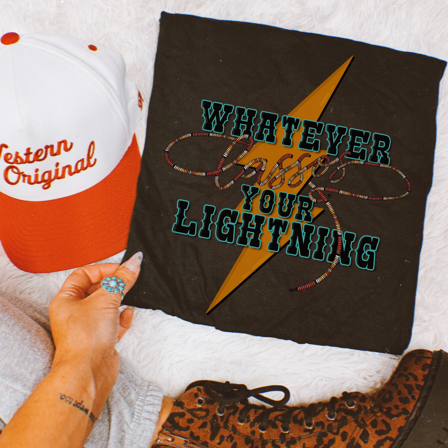 Whatever Lassos your lightning  tee