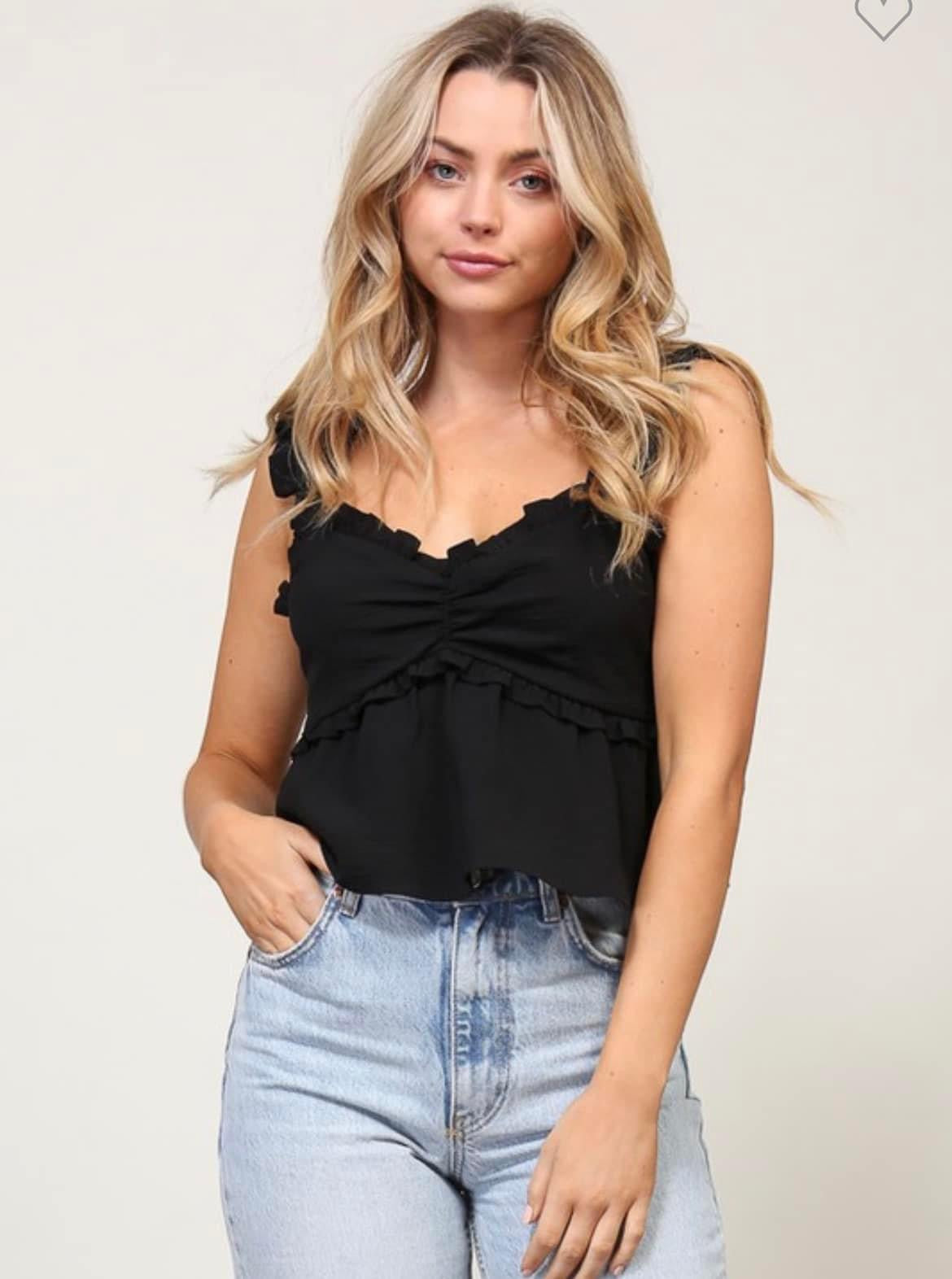 Black Babydoll Tank