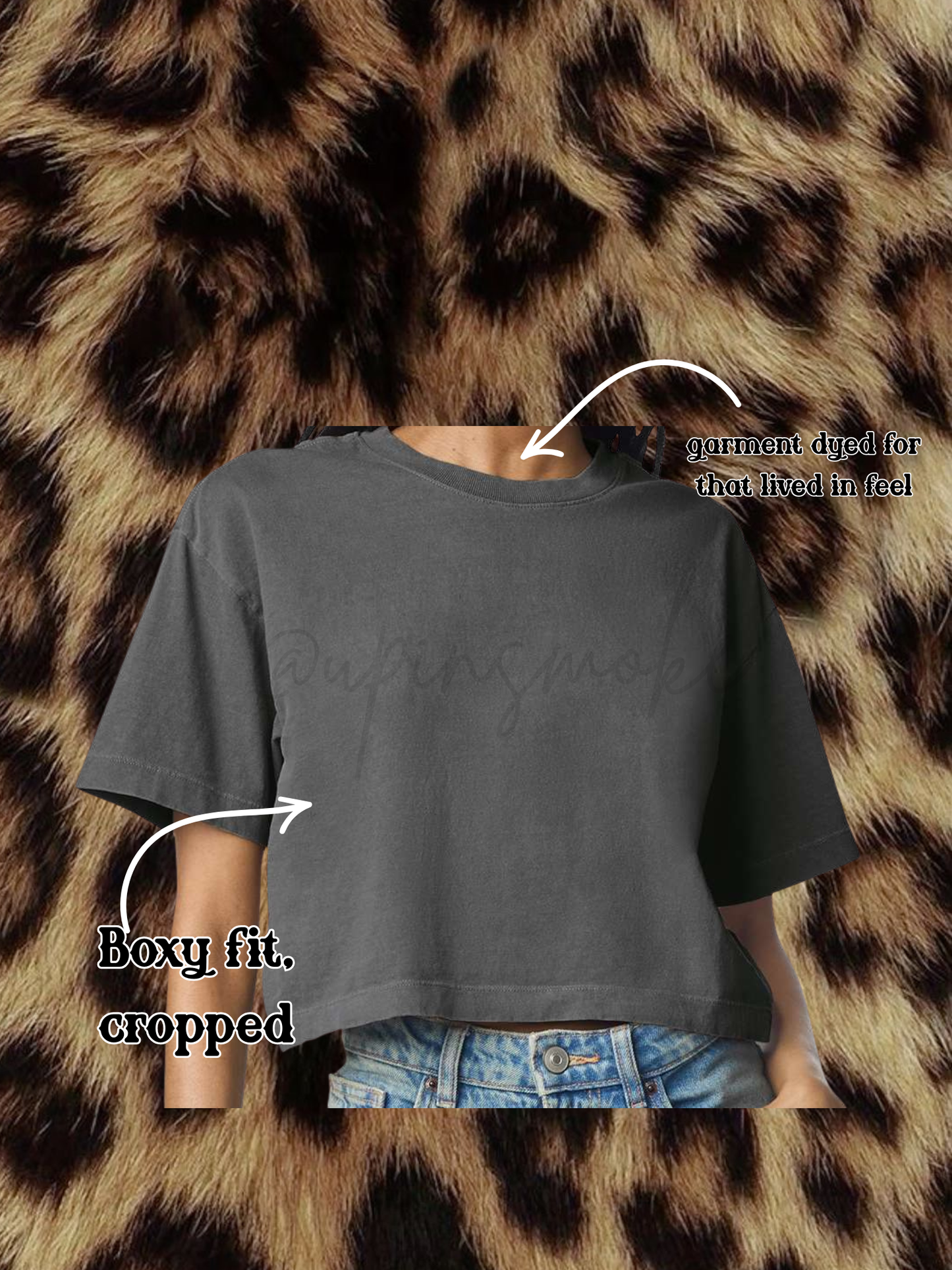 Sonoran Conchos cropped tee-faded black