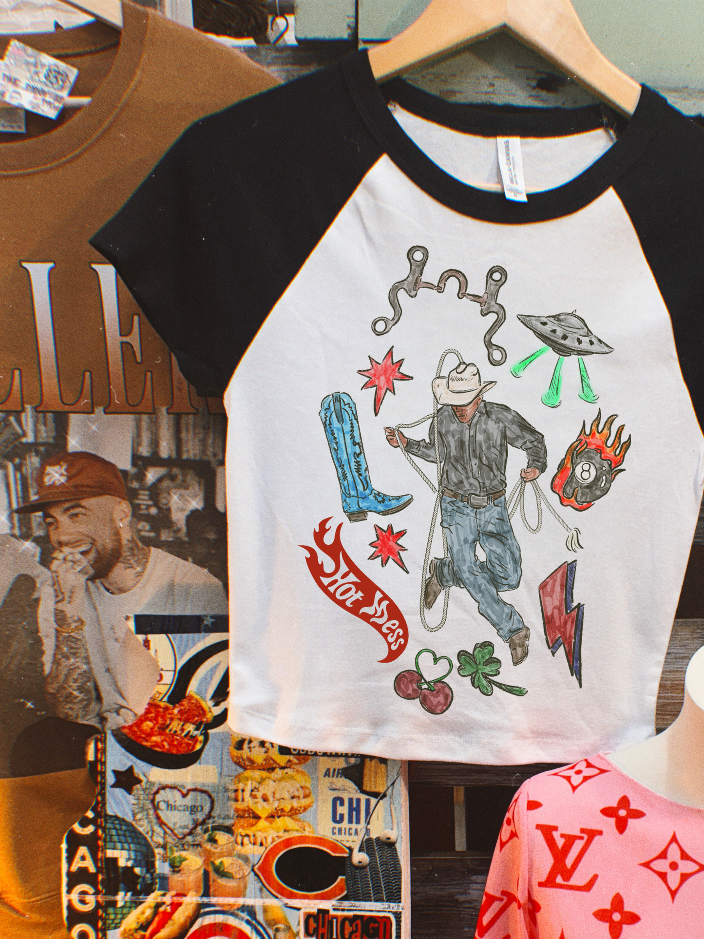 UNATMED COWBOY COLLAGE BABY TEE